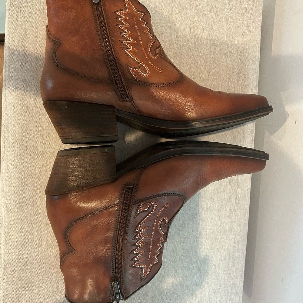 PIKOLINOS Brown Ankle Boots Western Style - Picture 3 of 6